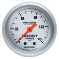 Autometer 4302 Ultra-Lite Mechanical Boost Gauge 0-15 psi, 2-1/16 Inch Silver Face