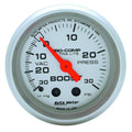 Autometer 4303 2-1/16 Inch Vacuum and Boost Gauge, Mechanical, Analog, Silver Face