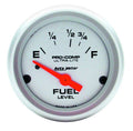 Autometer 4315 2-1/16 Inch Ultra-Lite Fuel Level Gauge, 73-10 Ohm Electric Analog Short Sweep