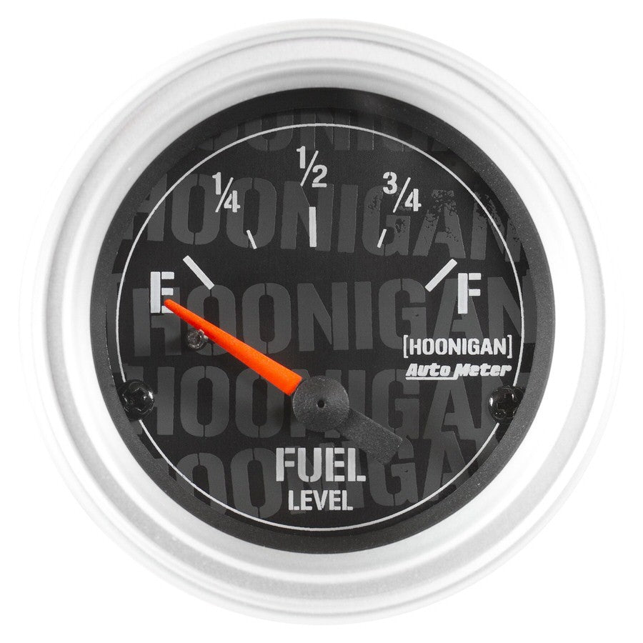 Autometer 4316-09000 Hoonigan Ultra-Lite Fuel Level Gauge, 240-33 Ohm, Electric, Analog, Short Sweep, 2-1/16 Inch Diameter