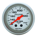 Autometer 4333 Water Temperature Gauge 120-240°F Ultra-Lite Mechanical Analog 2-1/16 Inch Silver Face