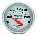 Autometer 4337 Ultra-Lite Water Temperature Gauge 100-250°F, 2-1/16 Inch Diameter, Silver Face, Electric Analog with Short Sweep