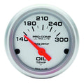 Autometer Ultra-Lite 4348 Oil Temperature Gauge 140-300°F Electric Analog 2-1/16 Inch Silver Face