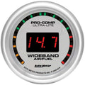 Autometer 4379 Ultra-Lite Wideband Air-Fuel Ratio Gauge 10:1 to 17:1 AFR Digital Electric 2-1/16 Inch Black Face