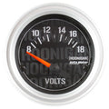 Autometer 4391-09000 Hoonigan Ultra-Lite Voltmeter Gauge, 8-18V, Analog, Short Sweep, 2-1/16 Inch Diameter, Black Face