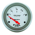 Autometer 4416 Fuel Level Gauge 2-5/8 Inch Analog Electric Fuel Sender with Silver Face