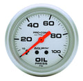 Autometer 4421 Mechanical Oil Pressure Gauge, 0-100 psi, 2-5/8 Inch Silver Face, Analog Full Sweep