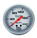 Autometer 4422 2-5/8 Inch Mechanical Oil Pressure Gauge 0-200 PSI, Silver Dial, Analog Full Sweep