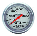 Autometer 4433 Ultra-Lite Water Temperature Gauge 120-240°F Mechanical Analog 2-5/8 Inch Silver Face