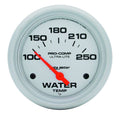 Autometer 4437 Ultra-Lite Water Temperature Gauge 100-250°F, Analog, Short Sweep, Silver Face