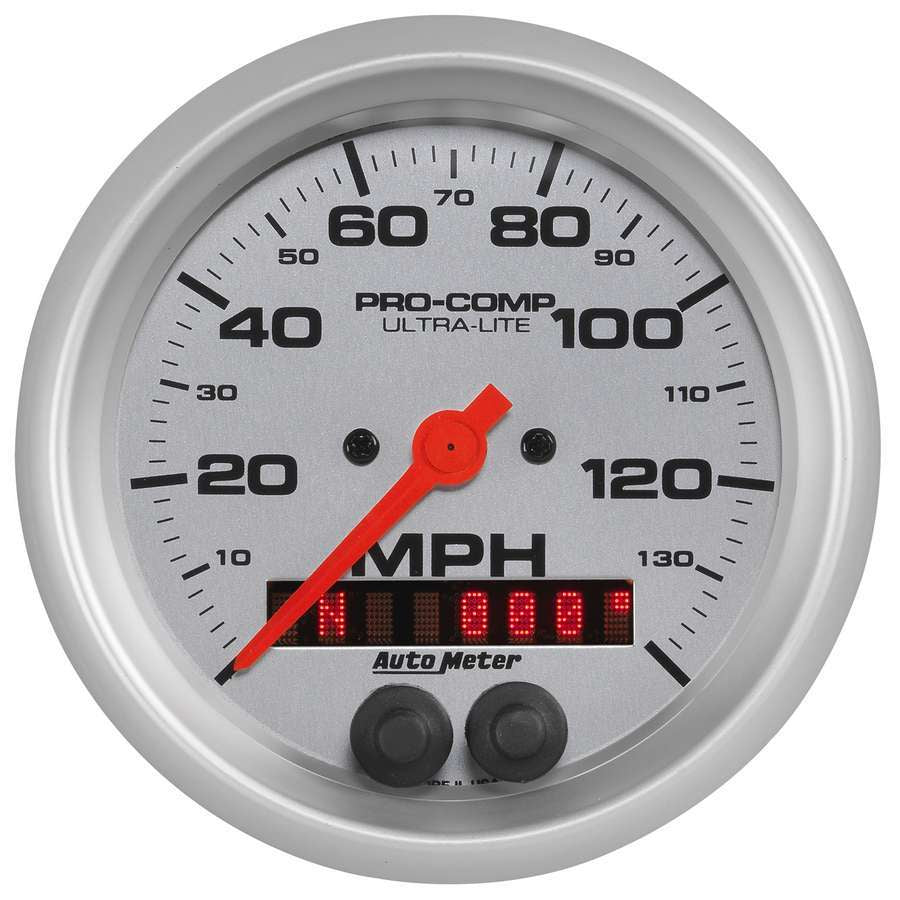 Autometer 4480 Ultra-Lite 140 MPH GPS Speedometer with Rally-Nav Display and Silver Face