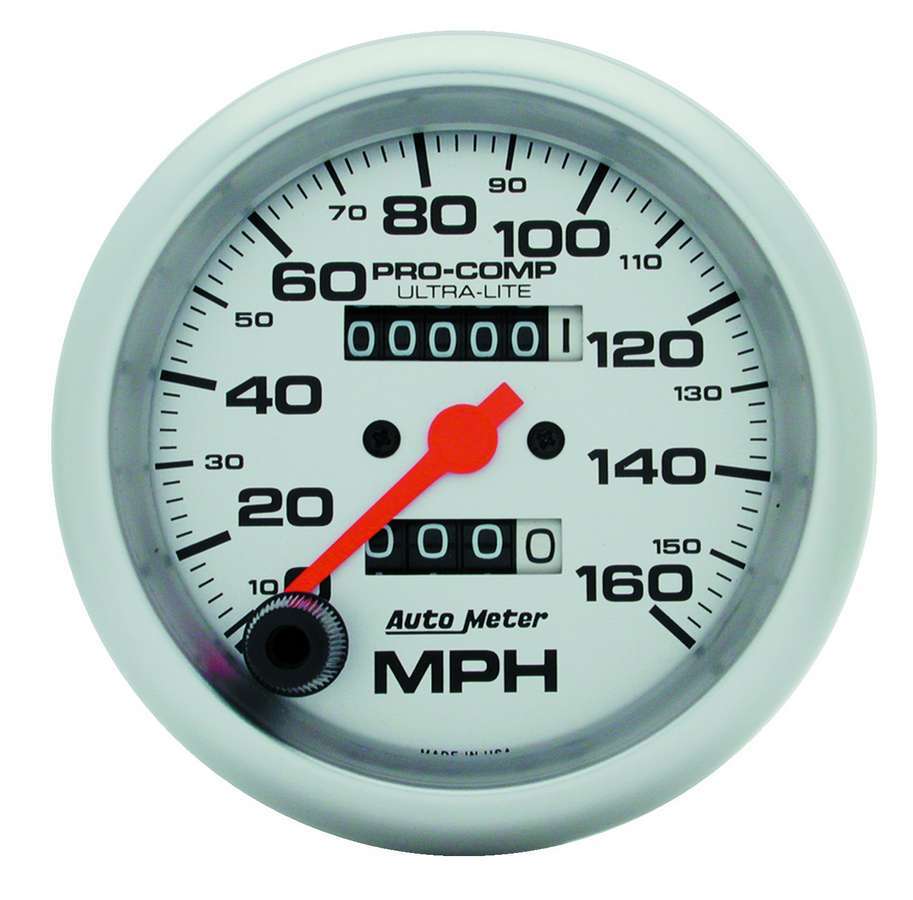Autometer 4493 Ultra-Lite 3-3/8 Inch Mechanical Speedometer 160 MPH