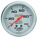 Autometer 4612 Ultra-Lite 0-100 PSI Fuel Pressure Gauge, Mechanical, Analog, 2-5/8 Inch Diameter, Silver Face