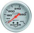 Autometer Pro Comp 4631 Water Temperature Gauge 140-280°F Silver Dial Mechanical Analog