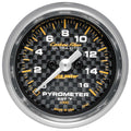Autometer 4744 Carbon Fiber 2-1/16 Inch 1600°F Electric Analog EGT Gauge