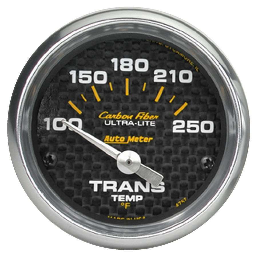 Autometer Transmission Temperature Gauge 4757 with Carbon Fiber Look Face and 2-1/16 Inch Diameter