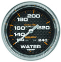 Autometer 4832 Carbon Fiber Water Temperature Gauge 120-240°F Mechanical Analog 2-5/8 Inch Diameter