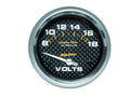 Autometer Carbon Fiber 2-5/8 Inch Volt Meter 8-18V, Analog Short Sweep