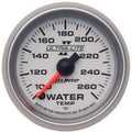 Autometer 4955 Ultra-Lite II Water Temperature Gauge 100-260°F, 2-1/16 Inch Silver Face Analog Electric Display