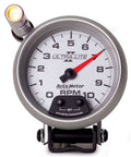 Autometer 4990 Ultra-Lite II 10,000 RPM Electric Analog Tachometer with Shift Light, 3-3/4 Inch Diameter, Pedestal Mount, Silver Face