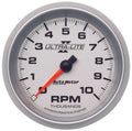Autometer 4997 Ultra-Lite II 10,000 RPM Electric Analog Tachometer with Silver Face and Dash Mount