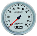 Autometer 4998 Ultra-Lite II 10,000 RPM Electric Analog Tachometer, 5-Inch Diameter, Dash Mount, Silver Face