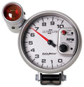 Autometer 4999 Ultra-Lite II 10,000 RPM Electric Analog Tachometer with Shift Light, 5-Inch Diameter, Pedestal Mount, Silver Face