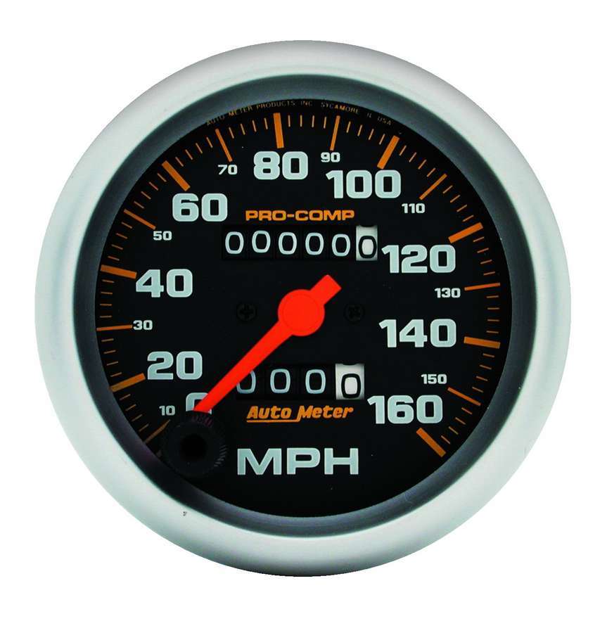 Autometer Pro Comp Speedometer 5153 160 MPH Mechanical Analog 3-3/8 Inch Black Face