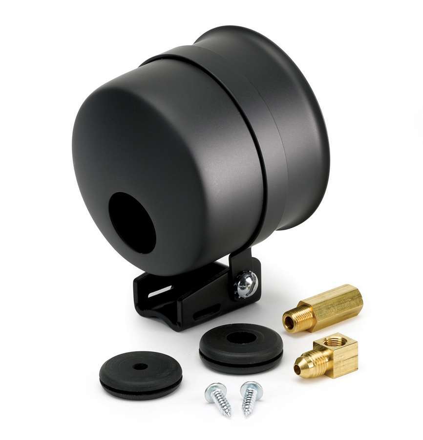 Autometer Black 3-3/8 Inch Gauge Mounting Cup, Pedestal Mount, Steel with Black Powder Coating
