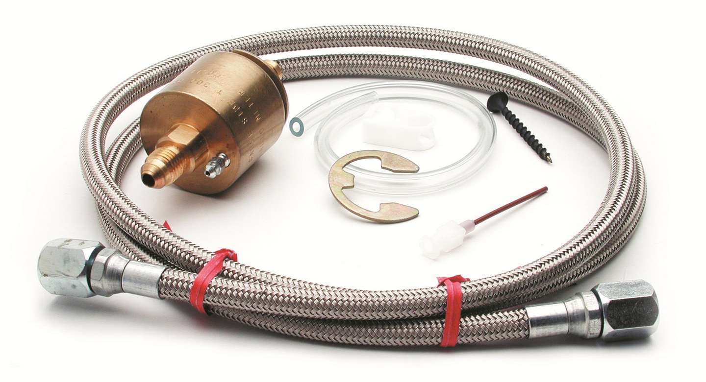 Autometer High Pressure Isolator with 4 AN Fittings and 4 Feet Braided Stainless Line