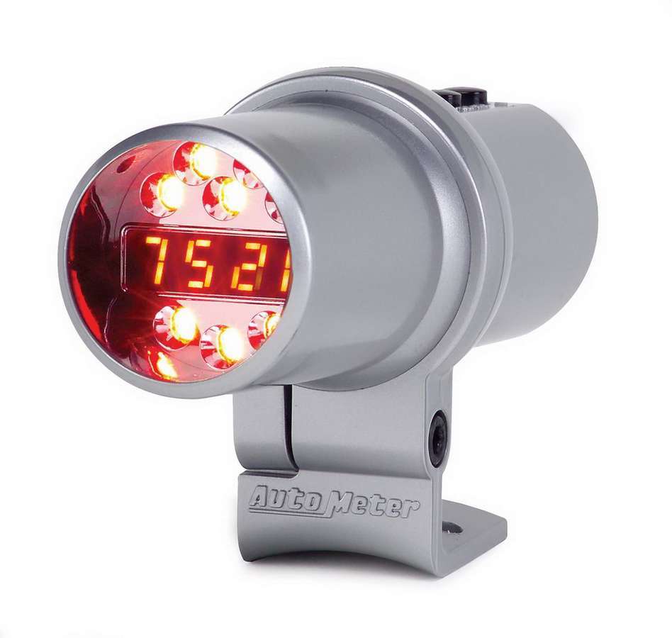 Autometer 5349 Pro Shift-Lite Level 2 Digital Shift Light with Multi-Colored LEDs and Silver Case
