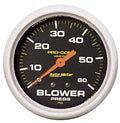 Autometer 5402 Blower Pressure Gauge 0-60 psi Mechanical Analog 2-5/8 Inch Diameter Liquid Filled Black Face