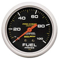 Autometer 5412 Fuel Pressure Gauge 0-100 psi Mechanical Analog Liquid Filled Black Face