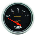Autometer Fuel Level Gauge 5415, 0-90 Ohm Electric Analog with Short Sweep, 2-5/8 Inch Diameter, Black Face