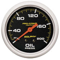 Autometer 5422 Oil Pressure Gauge 0-200 psi Mechanical Analog Liquid Filled Black Face
