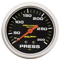 Autometer 5423 Pro-Comp 300 PSI Mechanical Liquid Filled Pressure Gauge with 2-5/8 Inch Diameter Black Face