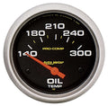 Autometer Pro-Comp Oil Temperature Gauge 2-5/8 Inch Electric Analog 140-300°F Black Face