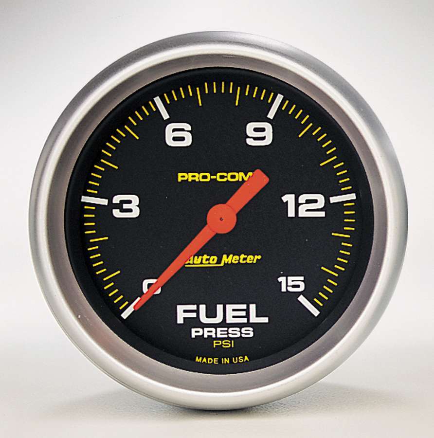 Autometer Pro-Comp 5461 2-5/8 Inch Electric Fuel Pressure Gauge 0-15 PSI