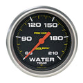 Autometer Pro-Comp 5469 Water Temperature Gauge, 2-5/8 Inch, 60-210°F, Analog Full Sweep, Black Face