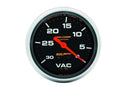 Autometer Vacuum Gauge 5484, 0-30 in Hg Mechanical Analog with Liquid Filled Black Face