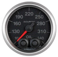 Autometer 5640 Elite Series Oil Temperature Gauge, 2-1/16 Inch Diameter, Analog Electric Monitor for Vehicles