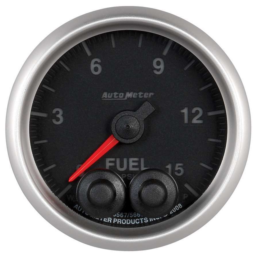 Autometer 5667 Elite Series Fuel Pressure Gauge 0-15 psi Electric Analog