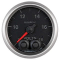 Autometer 5683 Elite Series 2-1/16 Inch Volt Meter Gauge for 8-18V Electric Systems