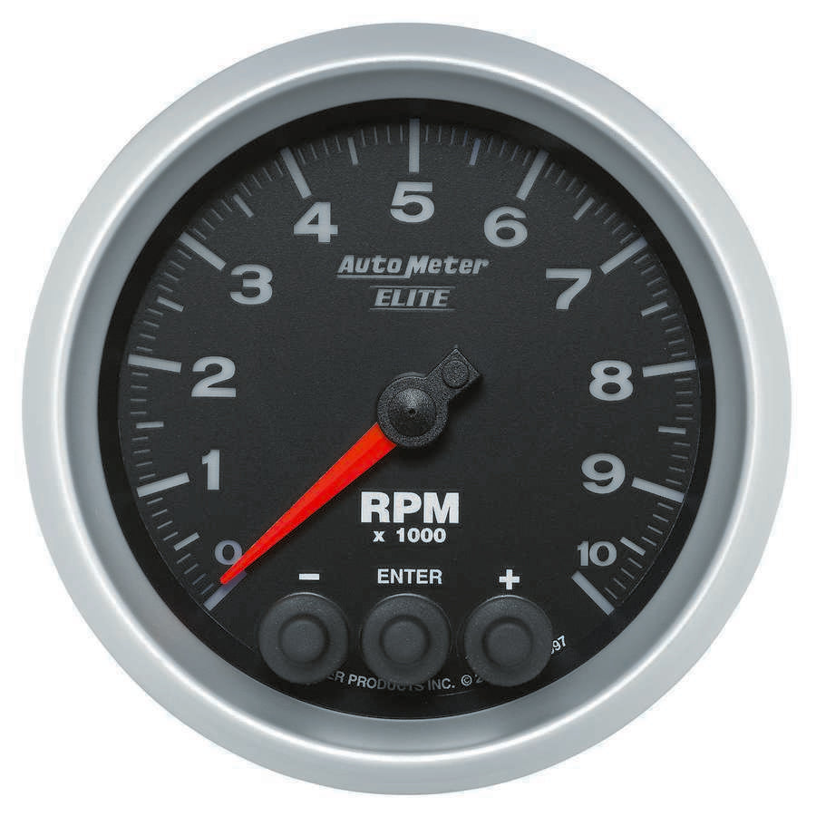 Autometer 5697 Elite-Series 10,000 RPM Electric Analog Dash Mount Tachometer