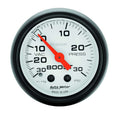 Autometer 5703 Phantom Boost and Vacuum Gauge, 2-1/16 Inch Diameter, Mechanical, Analog, White Face, 30 in Hg to 30 psi