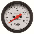 Autometer 5710 Fuel Level Gauge, 0-280 Ohm, Analog Full Sweep, 2-1/16 Inch White Face