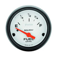 Autometer Phantom 2 1/16 Inch Fuel Level Gauge 0-90 Ohm Electric Analog with Short Sweep, White Face