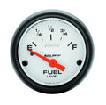 Autometer Phantom 2-1/16 Inch Fuel Level Gauge 240-33 Ohm Electric Analog with Short Sweep and White Face