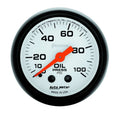 Autometer Phantom 2 1/16 Inch Oil Pressure Gauge 0-100 PSI Mechanical Analog White Face