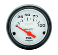 Autometer Phantom 2 1/16 Inch Oil Pressure Gauge 0-100 PSI Electric Analog White Face